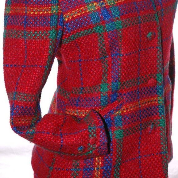 ♥ Vintage 2 Pc. Dress Suit Pencil Skirt Blazer Jacket Set Wool Blend - Picture 8 of 14